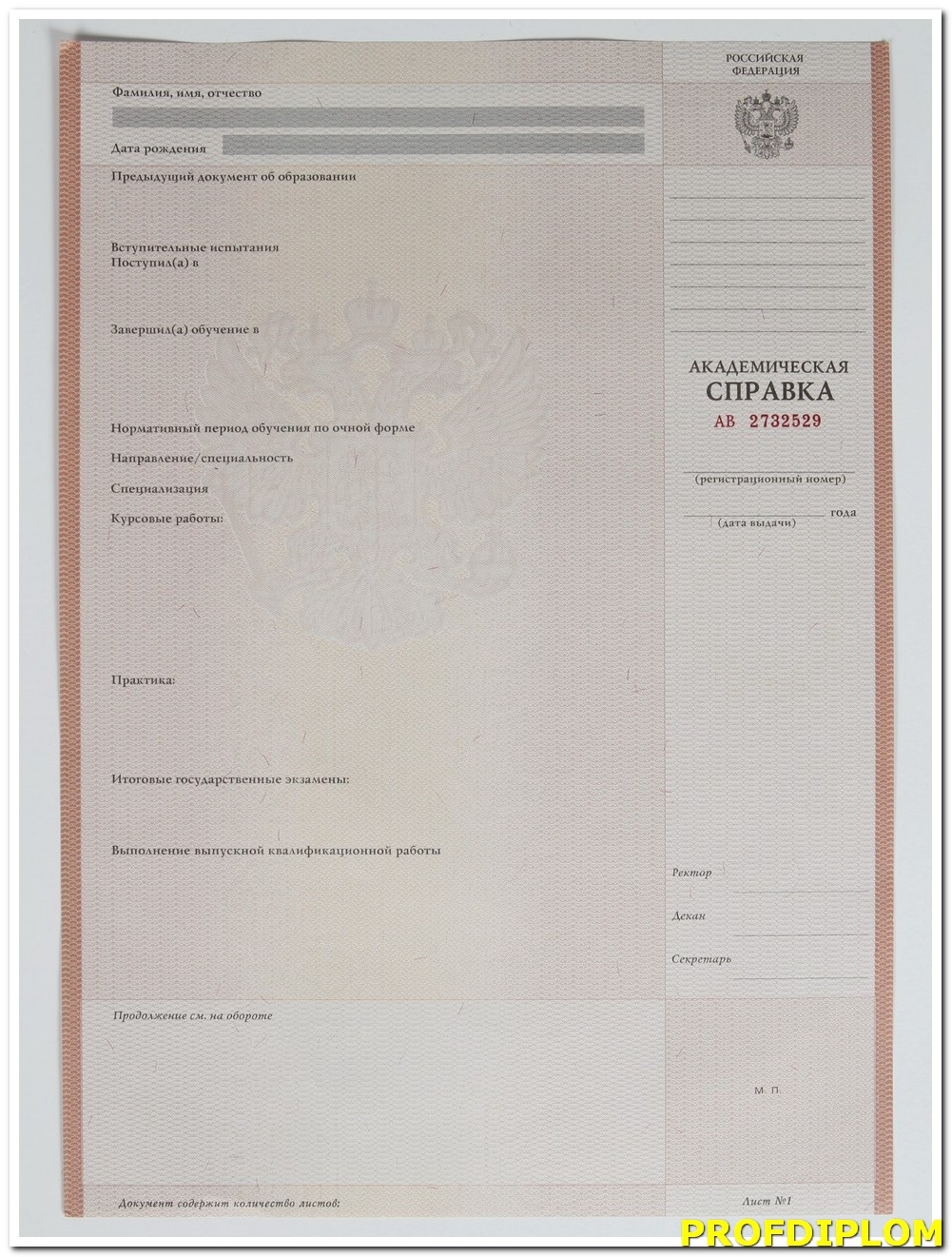 Академическая справка 2010